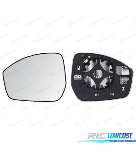 GLACE RÉTROVISEUR + BASE DROITE RANGE ROVER EVOQUE 16-
