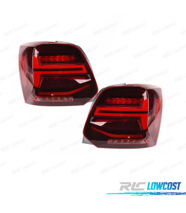 FEUX ARRIÈRE VOLKSWAGEN VW POLO 09-17 LED ROUGE DYNAMIQUES