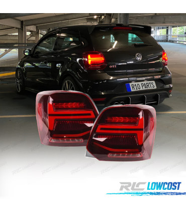 FEUX ARRIÈRE VOLKSWAGEN VW POLO 09-17 LED ROUGE DYNAMIQUES