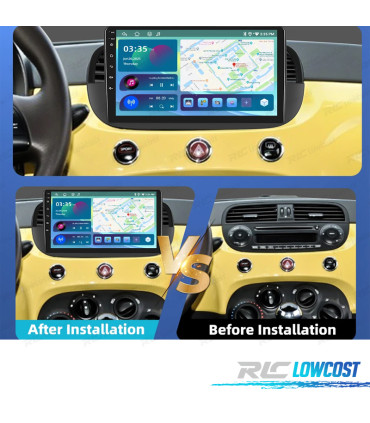 RADIO GPS ANDROID FIAT 500 07-15