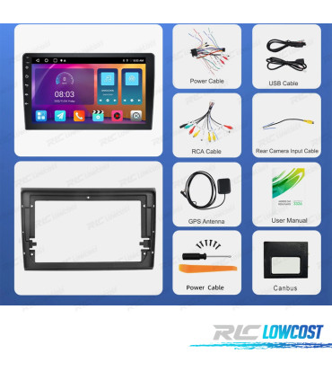 RADIO GPS ANDROID 13 FIAT BRAVO 07-14