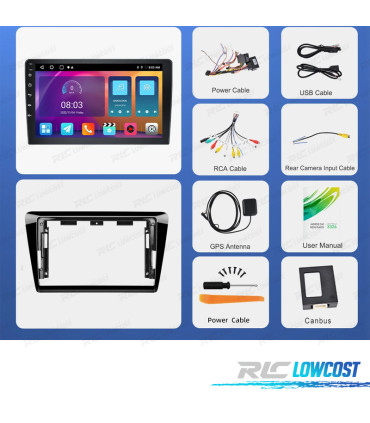 RADIO GPS ANDROID SKODA RAPID 12-19