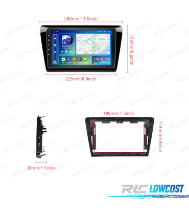 RADIO GPS ANDROID SKODA RAPID 12-19