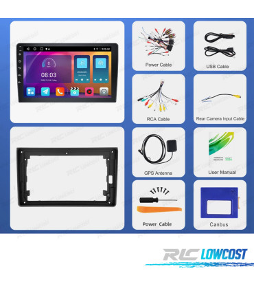 RADIO GPS ANDROID 13 AUDI A4 01-08