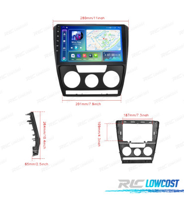 RADIO GPS ANDROID SKODA OCTAVIA 04-13