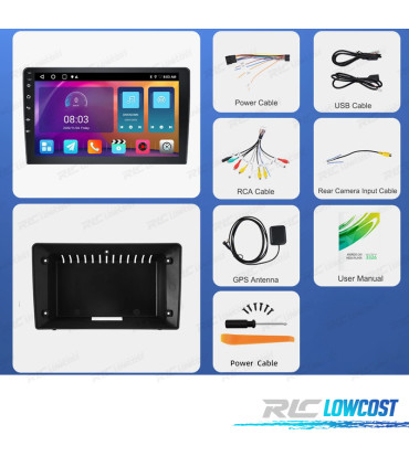 RADIO GPS ANDROID 13 CITROËN C2 / PEUGEOT 206 03-09