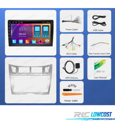 RADIO GPS ANDROID 13 TOYOTA YARIS 05-11