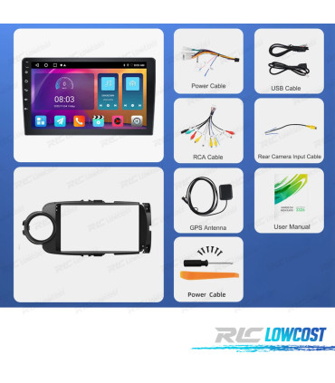 RADIO GPS ANDROID 13 TOYOTA YARIS 11-