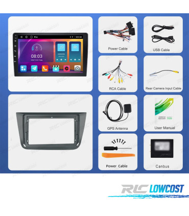 RADIO GPS ANDROID 13 SEAT ALTEA 04-15