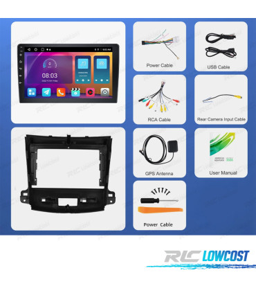 RADIO GPS ANDROID 13 PEUGEOT 4007 07-12