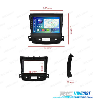 RADIO GPS ANDROID 13 PEUGEOT 4007 07-12