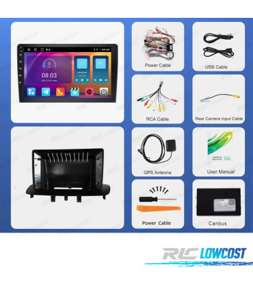 RADIO GPS ANDROID 13 RENAULT MEGANE 08-14