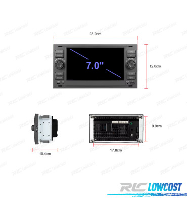 RADIO GPS ANDROID 15 FORD FOCUS C-MAX S-MAX GALAXY FUSION FIESTA