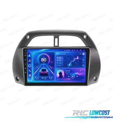 RADIO GPS 9'' ANDROID 13 TOYOTA RAV4 01-06 2 DIN 4GB+64GB