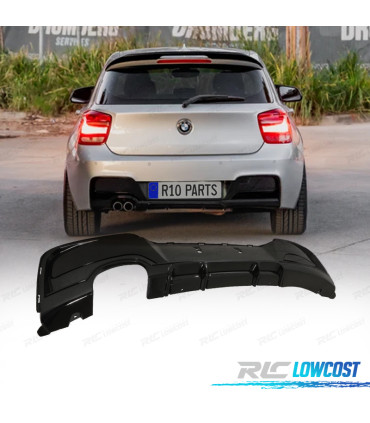 DIFFUSEUR BMW F20 F21 11-15 LOOK M PERFORMANCE NOIR BRILLANT DOUBLE SORTIE GAUCHE