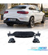 DIFFUSEUR ARRIÈRE MERCEDES GLC C253 COUPE 15-19 LOOK AMG GLC63 + EMBOUT D´ÉCHAPPEMENT NOIR