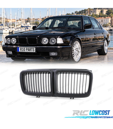 GRILLES BMW E32 86-94 NOIR MAT