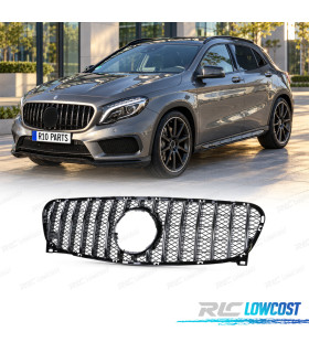 GRILLE MERCEDES GLA X156 13-16 LOOK GT NOIR BRILLANT CHROME