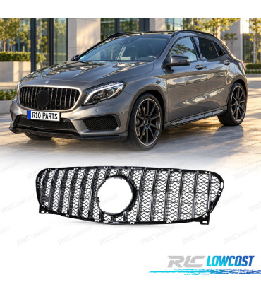 GRILLE MERCEDES GLA X156 13-16 LOOK GT NOIR BRILLANT CHROME