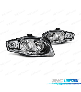 PHARES AUDI A4 B7 04-07 CHROME