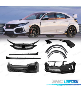 KIT CARROSSERIE HONDA CIVIC 16-20 LOOK TYPE R