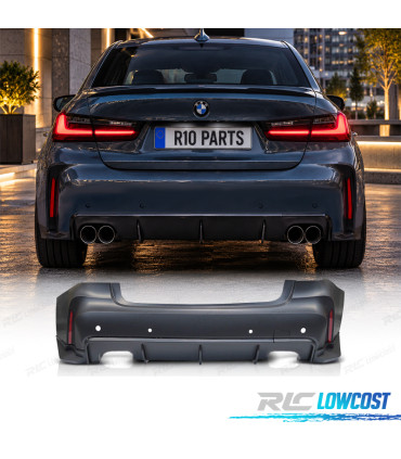 PARE-CHOCS ARRIÈRE BMW G20 19-22 LOOK M PERFORMANCE PDC DOUBLE SORTIE
