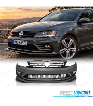 PARE-CHOCS AVANT VOLKSWAGEN VW JETTA 14-18 LOOK GLI PDC SRA + FEUX DE BROUILLARD