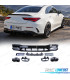DÉFLECTEUR MERCEDES CLA C118 X118 19-25 LOOK AMG A45S NOIR BRILLANT + EMBOUTS D'ÉCHAPPEMENT NOIRS