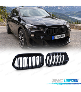 GRILLES BMW X2 F39 LOOK M PERFORMANCE NOIR BRILLANT