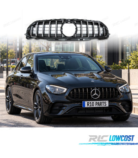 CALANDRE MERCEDES W213 21-23 LOOK GTR NOIR CHROME CAMERA