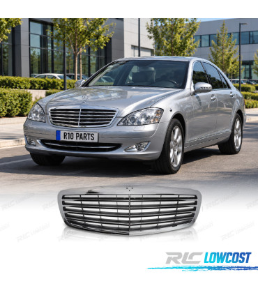 CALANDRE MERCEDES W221 05-12 LOOK AMG CHROME CARBON