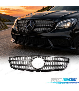 CALANDRE MERCEDES W204 07-11 LOOK AMG NOIR BRILLANT