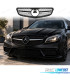 CALANDRE MERCEDES CLASSE C W204 LOOK AMG C63 NOIR CHROME