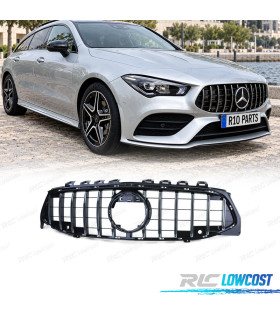 CALANDRE MERCEDES CLA X118 19-23 LOOK GT NOIR BRILLANT CHROME
