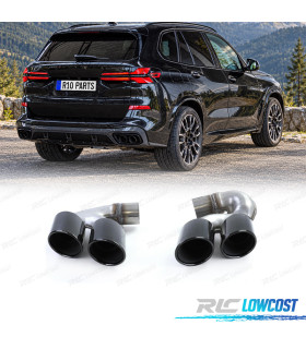EMBOUT D´ÉCHAPPEMENT BMW X5 G05 X6 G06 X7 G07 40i LOOK M NOIR BRILLANT