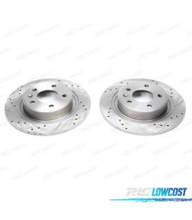 KIT DE 2 DISQUES DE TRAVAIL PERFORÉS FENDUS 224MM MODÈLE 6222