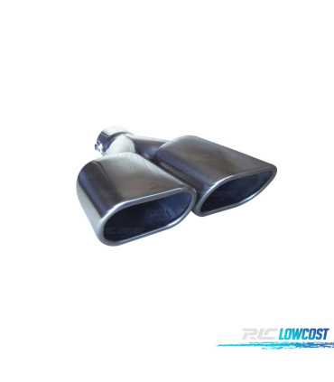 EMBOUT D'ÉCHAPPEMENT DOUBLE RECTANGULAIRE UNIVERSEL INOX