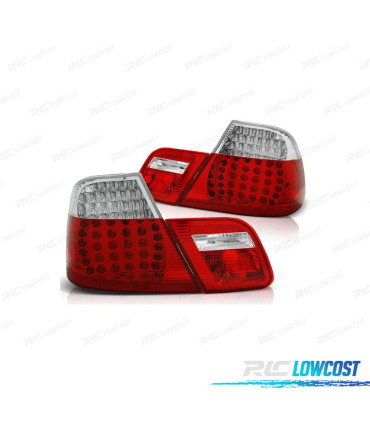 FEUX ARRIÈRE BMW E46 CABRIO 99-03 LED ROUGE CHROME LOOK M3