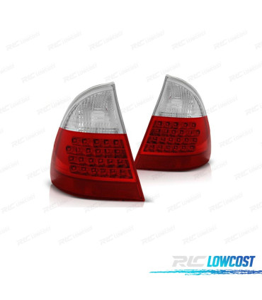 FEUX ARRIÈRE BMW E46 TOURING 98-05 LED ROUGE CHROMÉ