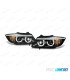PHARES BMW E90 E91 05-08 ANGEL EYES 3D LED + CLIGNOTANTS LED FOND NOIR