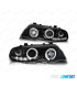 PHARES BMW E46 99-03 ANGEL EYES LED FOND NOIR