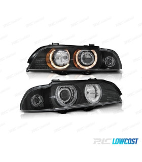 PHARES BMW E39 95-00 XENON ANGEL EYES FOND NOIR