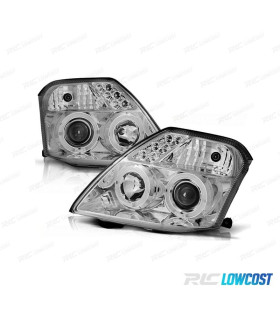 PHARES CITROEN C2 ANGEL EYES FOND CHROMÉ