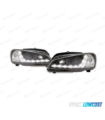 PHARES PEUGEOT 106 96-05 FEUX DE JOUR À LED FOND NOIR