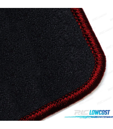 TAPIS EN VELOURS AUDI A4 B8 ROUGE