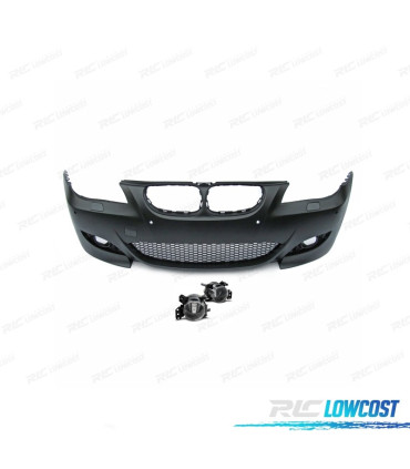 PARE CHOCS FRONTAL BMW E60 E61 03-07 LOOK M5 PDC SRA + ANTIBROUILLARD PDC