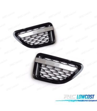 GRILLES LATÉRALES RANGE ROVER SPORT 06-09 LOOK AUTOBIOGRAPHY PIANO BLACK EDITION