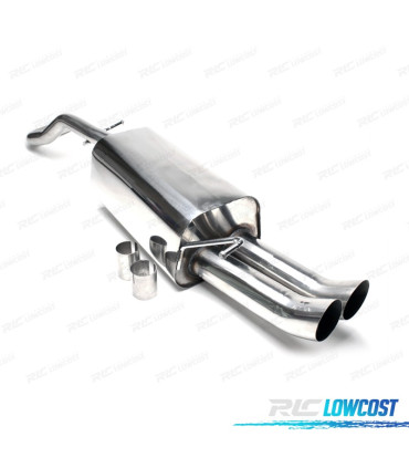 POT D'ÉCHAPPEMENT POUR VOLKSWAGEN VW NEW BEETLE 09 1996- INOX DTM x2