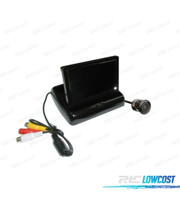 MONITEUR 4.3" AVEC SUPPORT REBATIVEL + CAMÉRA DE RECUL