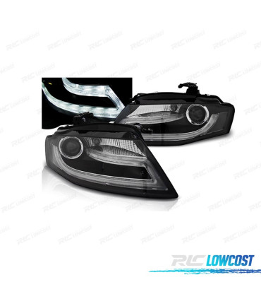 PHARES AUDI A4 B8 07-11 DAYLIGHT LED DRL FOND NOIR